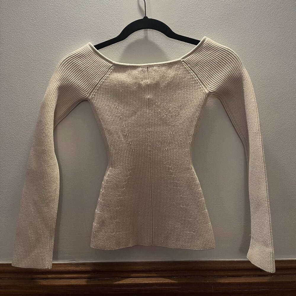 Khaite Off-The-Shoulder Long Sleeve Top - Picture 7 of 9